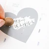 Amazon Hot Sell Scratch Off Adhesive Sticker, Gold Silver Scratch Off Label Heart Shape Stickers Printing Roll