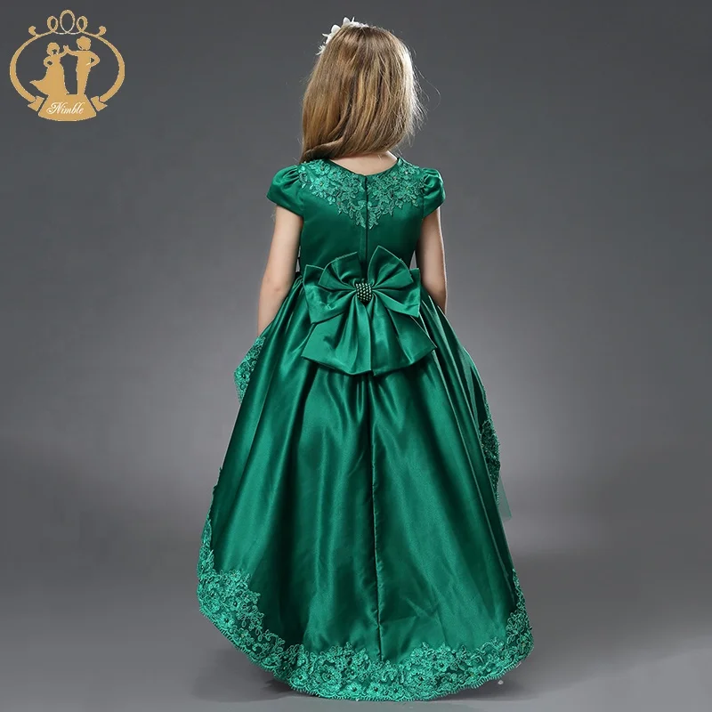 Hot Selling Fashion Jade Green Fishtail Embroidery Beading Princess Wedding  Birthday Party Dress Girl Kids Wear - Buy Kids Wear,Party Kids  Wear,Children Wear Product on 