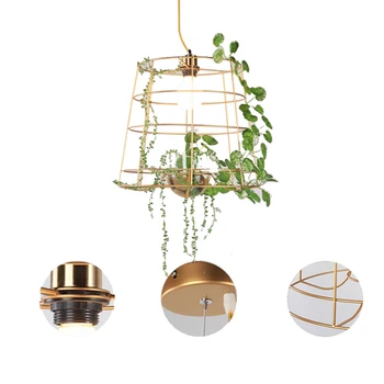 Modern Style Art Plant Ceiling Lamp Pendant Light Bulb Home Cafe