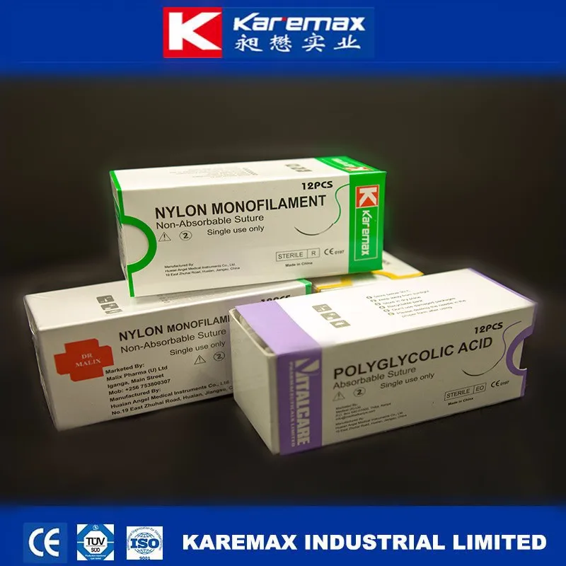 Karemax Absorbable Polylactic Acid Surgical Suture 3 0 With Ce Iso Fda ...