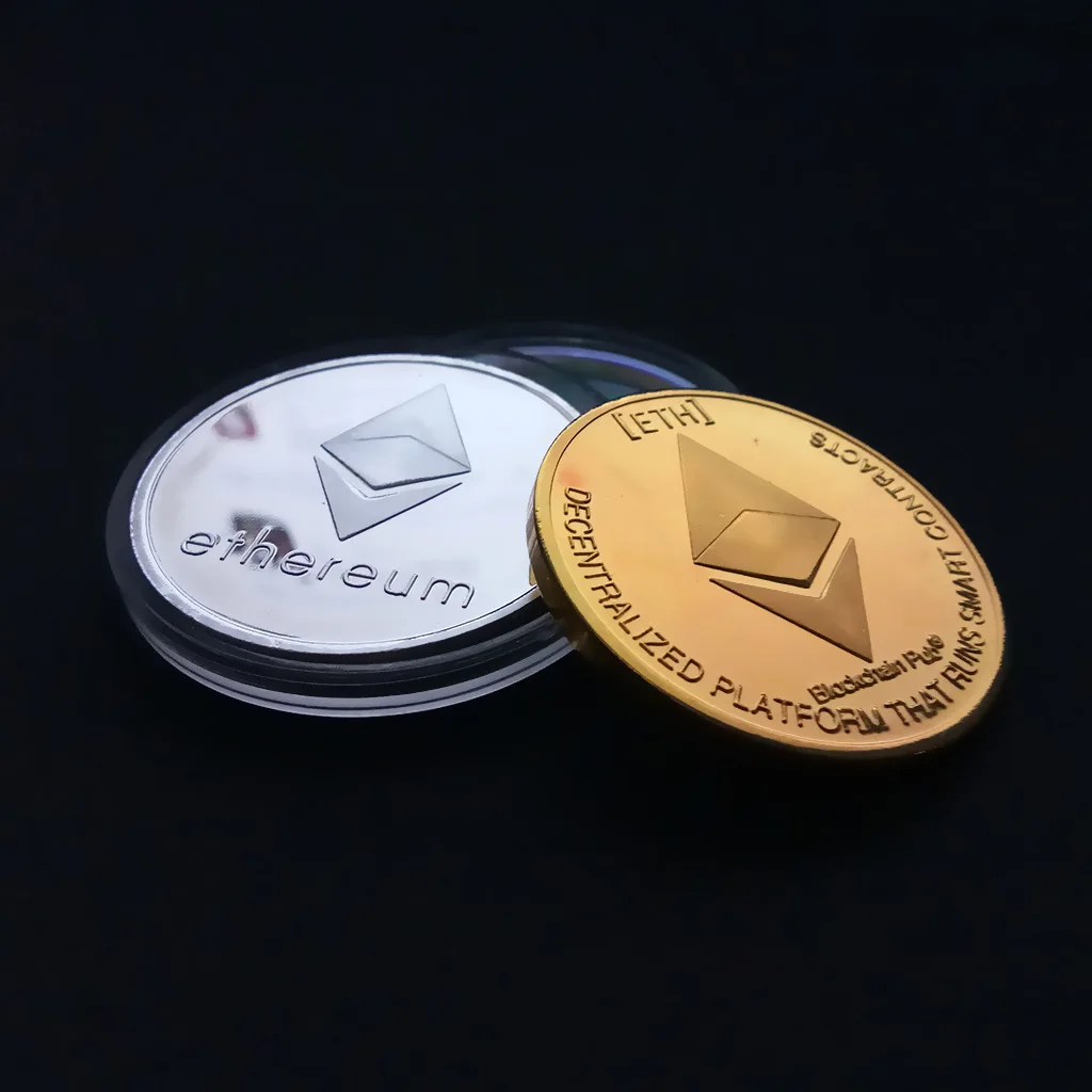 Eth Ethereum Coin Virtual Currency Coins Made With Metal ...
