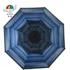 QIFENG 8S-3820 Starry sky Black Rubber Customized 3 folding umbrella with Top-quality and Wind-proof UV protection