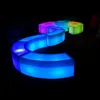 wave led glow modern club chair bench furniture