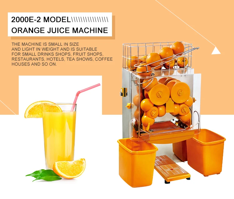 Stainless Steel Commercial Orange Juicer Automatic Fruit Juicer Machine