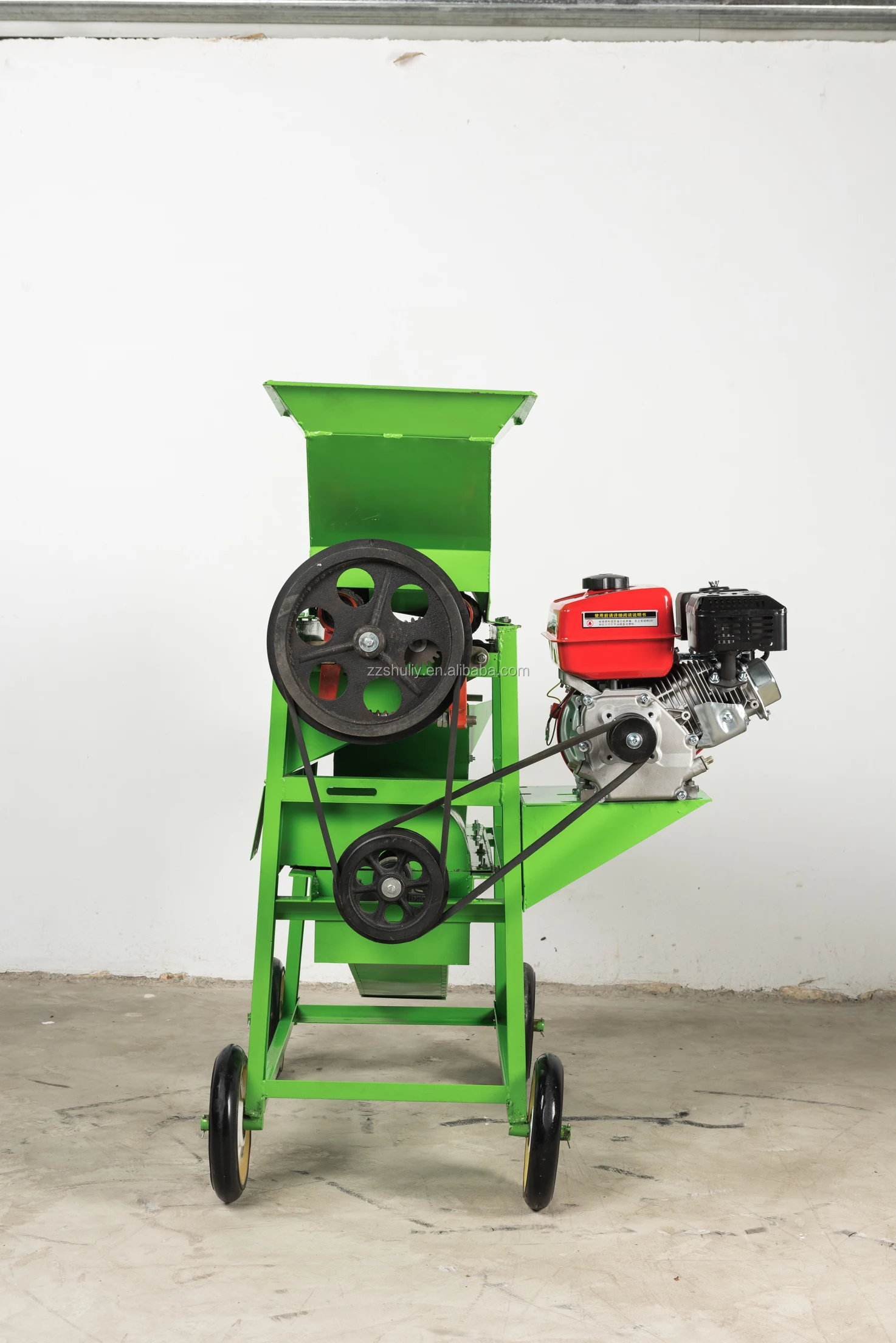 Mini Movable Gasoline Corn Thresher Machine With Wheels - Buy Corn