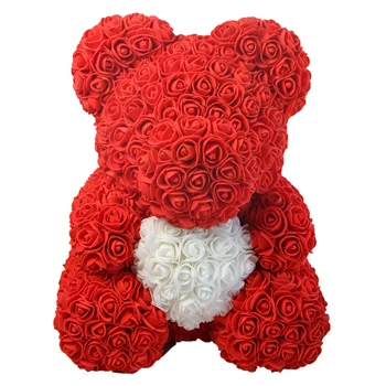 Lovely Artificial Rose Bear Of Rose Artificial Rose Bear Handmade 40cm ...