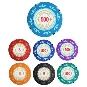 casino chips with a crown