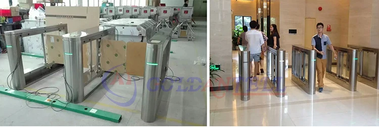 IP54 Rated Swing Barrier Gate with 0.6 Second Sliding Speed and 35-40 Persons/Minute Flow Rate