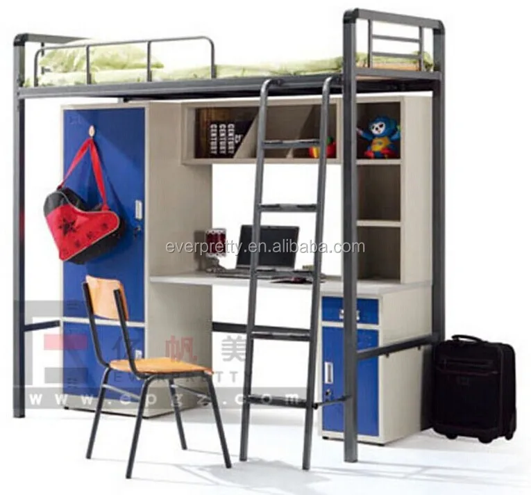 High Quality Dormitory Beds For Student Bunk Bed With Table
