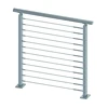 Outdoor stainless steel wire rope mesh post railing system