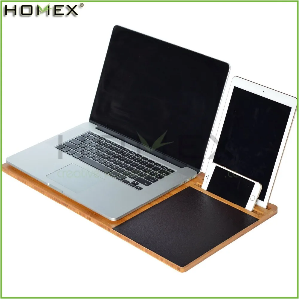Multi Function Student Laptop Desk Slate Bamboo Lap Desk Stand