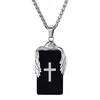 Men Cool Eagle Cross Engraved Pendant with Stainless Steel Chain HL50200