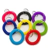 Flexible Spiral Coil Stretchable Spring Wristband with Key Ring