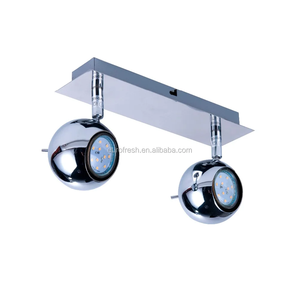 Metal Bar GU10 LED Spot lights In Nickel Matte