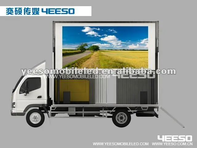 Outdoor P10 full color mobile led DIP advertising media trucks for sales promotion,YES-V6