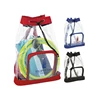 Cosmetic Transparent Storage Drawstring Coated Clear Plastic Pvc Bag With Snap Button