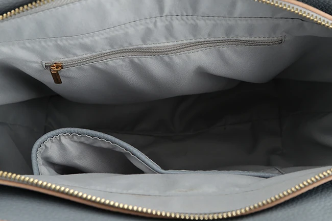 7421-Guangzhou factory leathery PU handbags with patent hanging