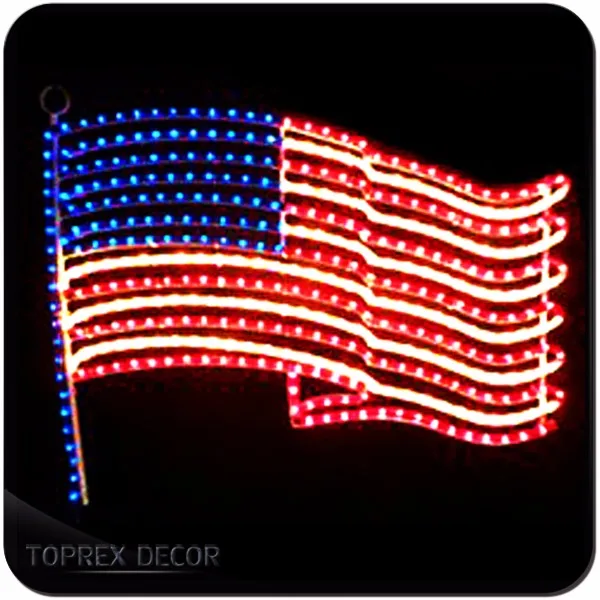 2019 Led Independence Day Decoration Led America Flag Lights - Buy ...