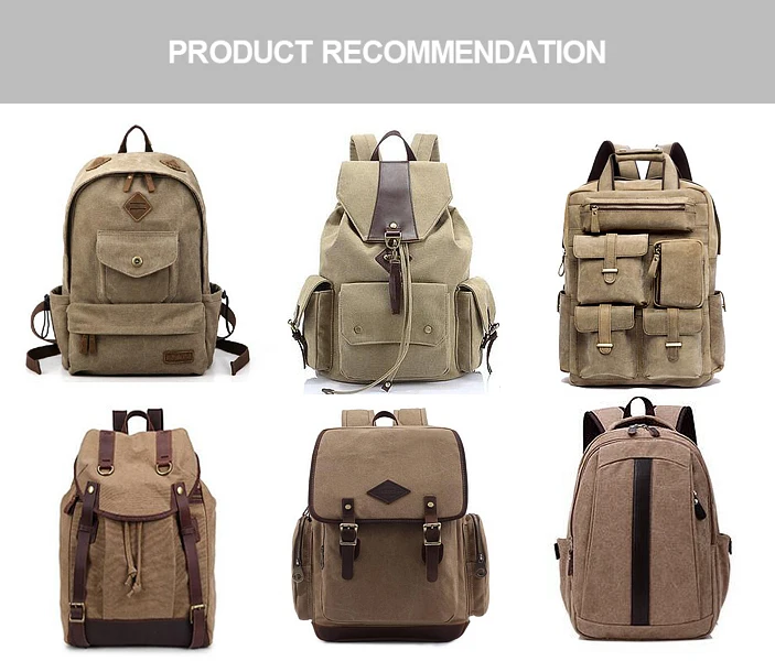 Rugged Military Style Vintage Canvas Inspired Utility Backpack With