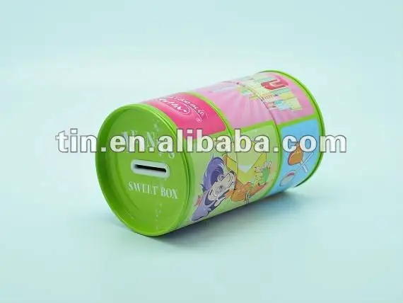 Coin can money box tin can coin bank collection boxes