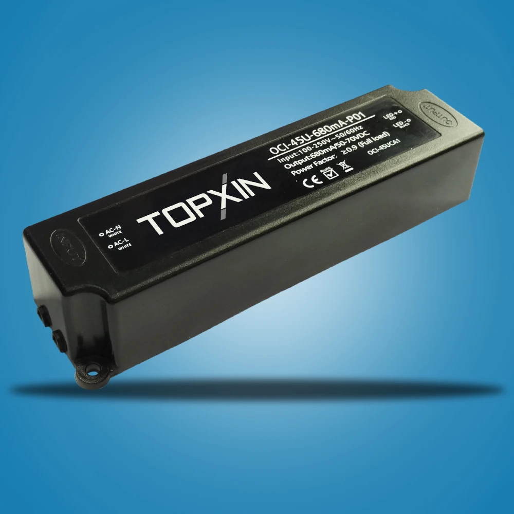 Topxin No Flash/flicker Free /low Flicker Led Driver Low Ripple 45w