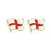 Custom Stainless Steel Gold Plated England Australia German French Country Flag Stud Enamel Earrings