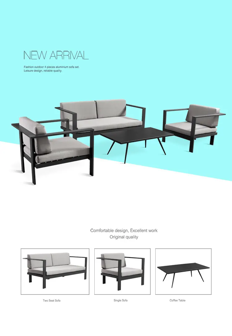 New Design Garden Furniture All Weather Hotel Luxury Modular Aluminum