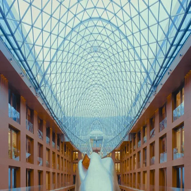 Full assembly space frame dome shopping mall roof