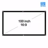 100 inch HD Front projection screen with eyelet hole and black border / Simple Roll up projection screen