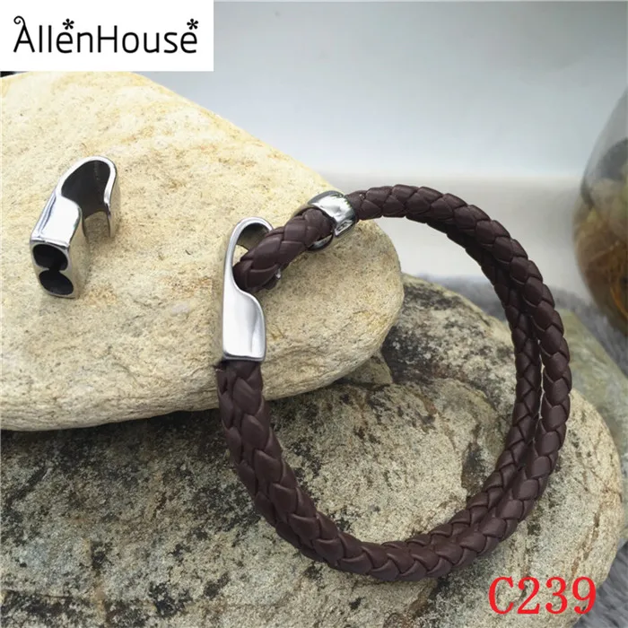 Wholesale Two Holes Bracelet Clasps Stainless Steel Hook Clasp 5mm For