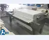Chemical waste separation filter press, beam coated with stainless steel