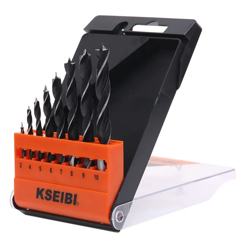 Kseibi Professional 8pcs Carbon Steel Brad Point Drill Bit Set For