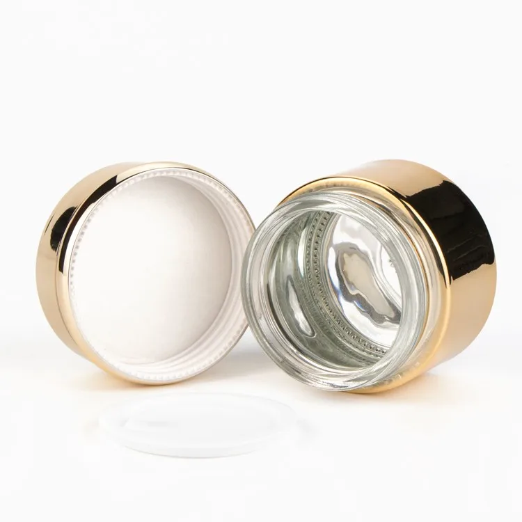 Luxury Gold Empty Round Cosmetic 15g Eye Cream Jar 30g 50g 100g Facial