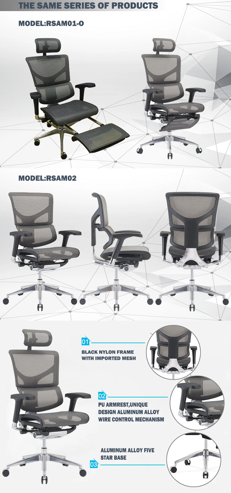 Mesh Office Chair Ergonomic Chair Standing Wholesale Office Chair With