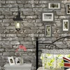 Grey Brick Wallpaper Roll 3D Effect Rustic Faux Old Brick Wall Paper Home Decor For Living Room Bedroom Backdrop Background