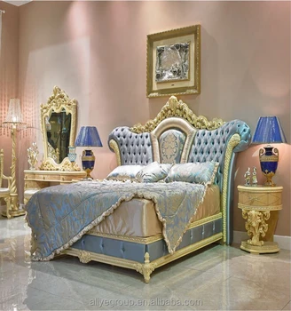 World Treasure Italian Antique Fashional Bedroom Furniture Ornate Elegant Floral Design Carved Wooden And Brass Bedroom King Bed Buy Antique Wood