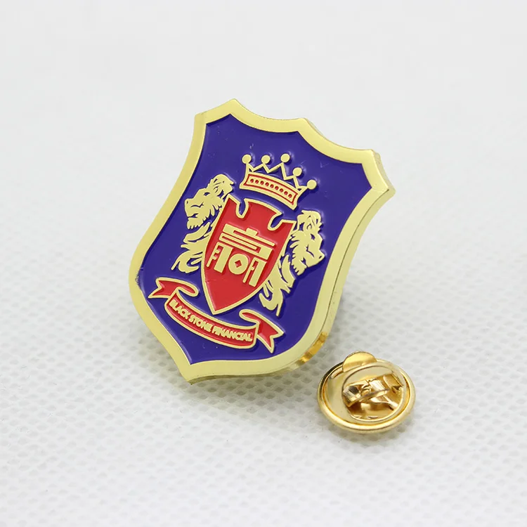 Wholesale Custom Shield Shaped Metal Badge Bulk Enamel Lapel Pin Buy