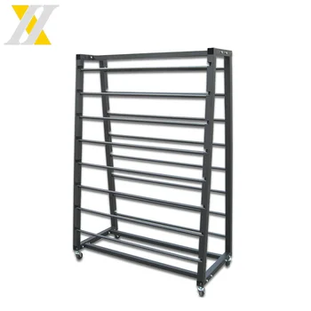 10pcs Floor Rollings Double Side Display Racks For Textile Fabric Rolls ...