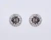 fashion elegant jewelry 4mm/6mm shining exquisite circle design zircon crystal earring stud