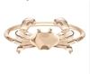 Best selling fashion animal style gold lated alloy crab italian rings