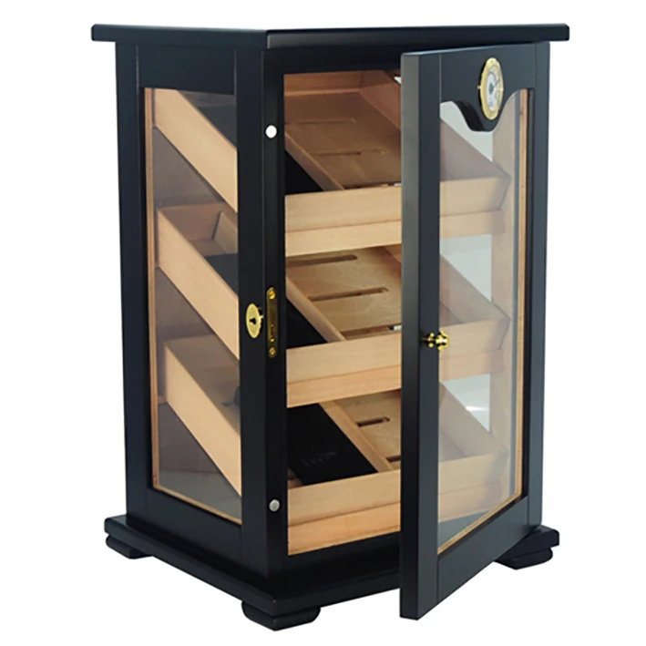 Large Black Wooden Display Humidor Buy Cigar Humidor
