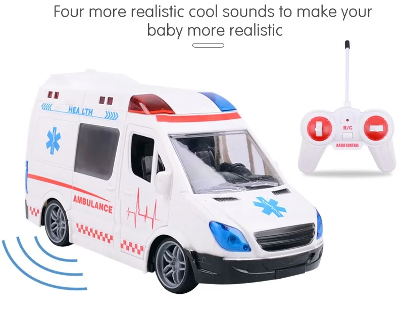 Zhorya Large Remote Control Plastic Ambulance Car Toy With Light Buy