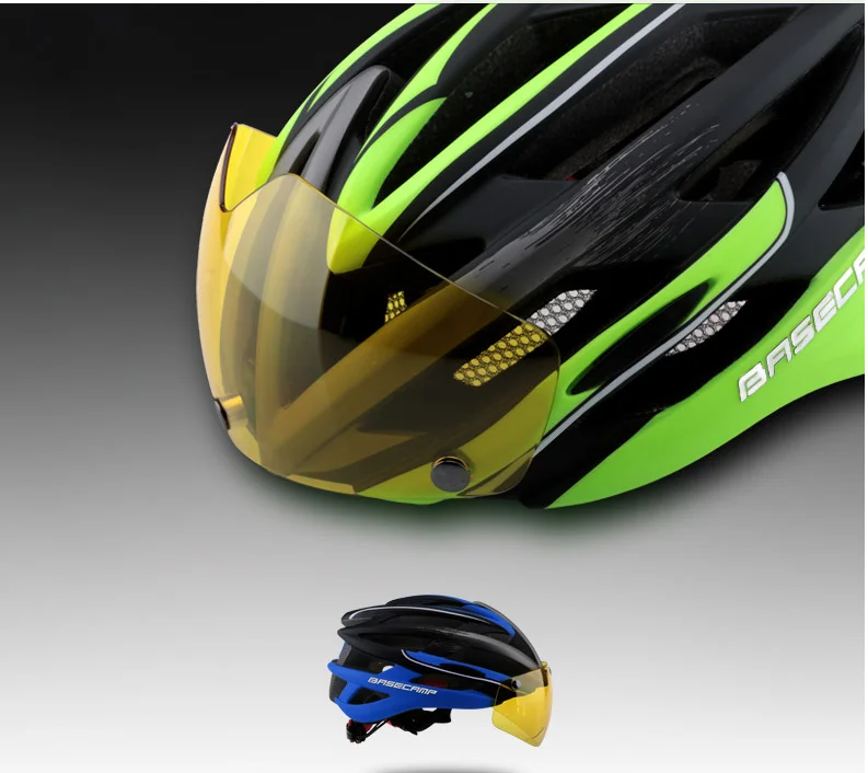 Unique Fashion Racing Bike Cycling Helmet With Removable Sun Glass For
