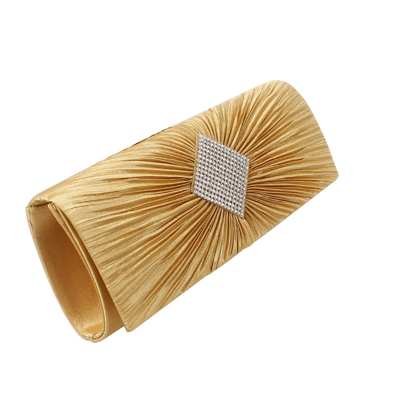 Famous Brand fashion day clutches Women Fashion Diamonds Evening Bag Satin Button Casual Clutches Purse High