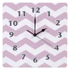 Orchid Bloom Chevron modern wall clocks