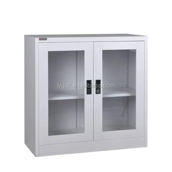 Small Office Wall Mounted Storage Cabinets With Glass Doors
