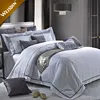 China suppliers white 60S sateen bedclothes bed set luxury hotel cotton bedding article