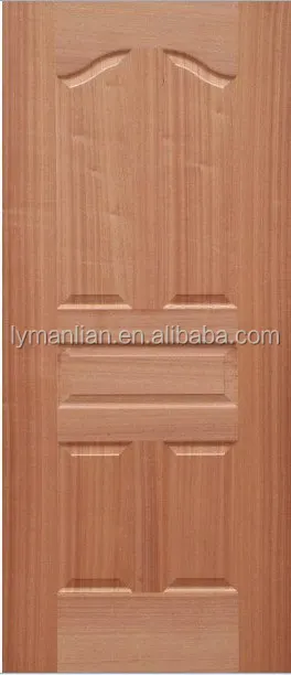 Solid lumber door board skin moulded door skin Chinese Factory