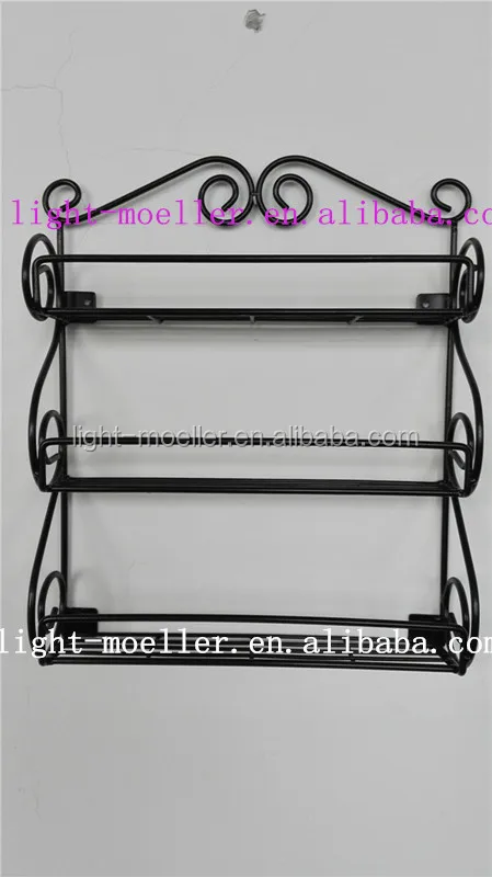 Wrought Iron Scroll 3-tier Spice Rack - Buy Restaurant Spice Rack ...