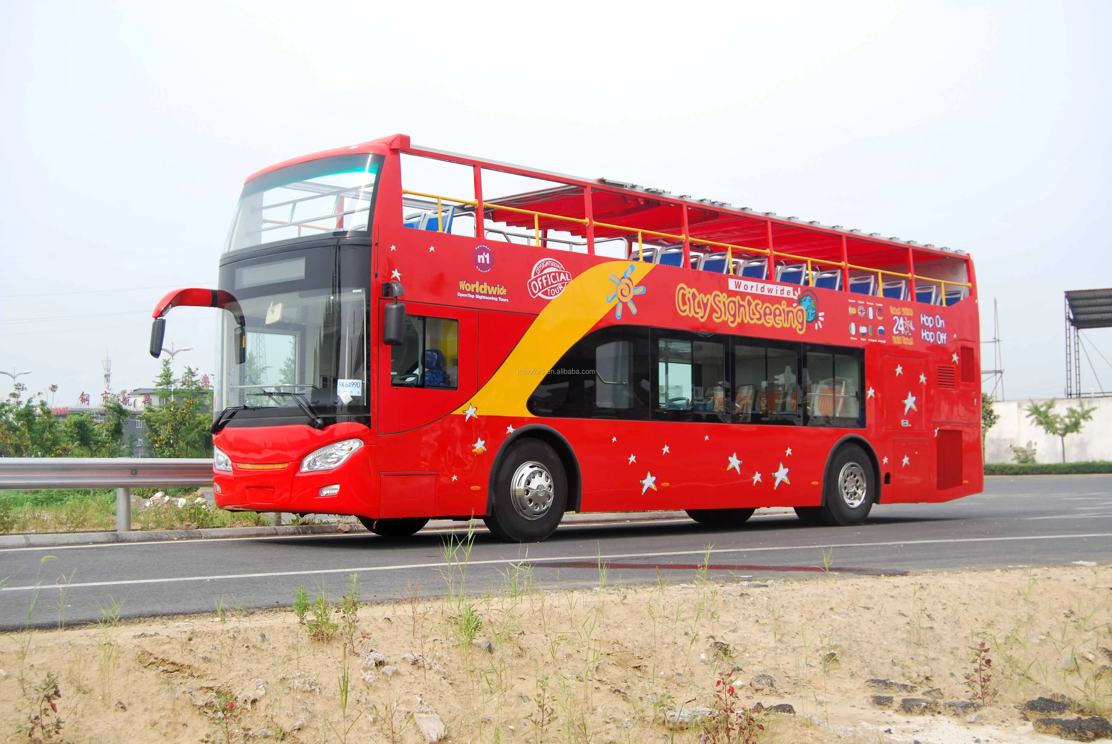 Brand New Fast Selling Model 2 Axles Open Top Double Decker Bus For